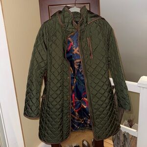 Lauren Ralph Lauren Quilted Dark Green Utility Jacket